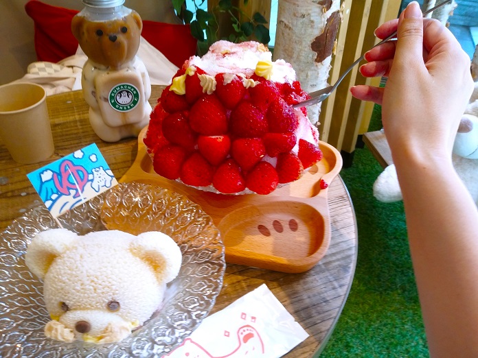 【東京渋谷道玄坂】絶対行くべき可愛いかき氷！くまちゃん温泉：おやすみ処